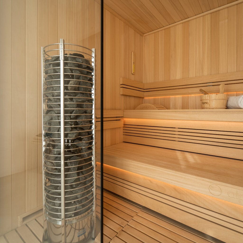 Sauna traditionnel en intérieur