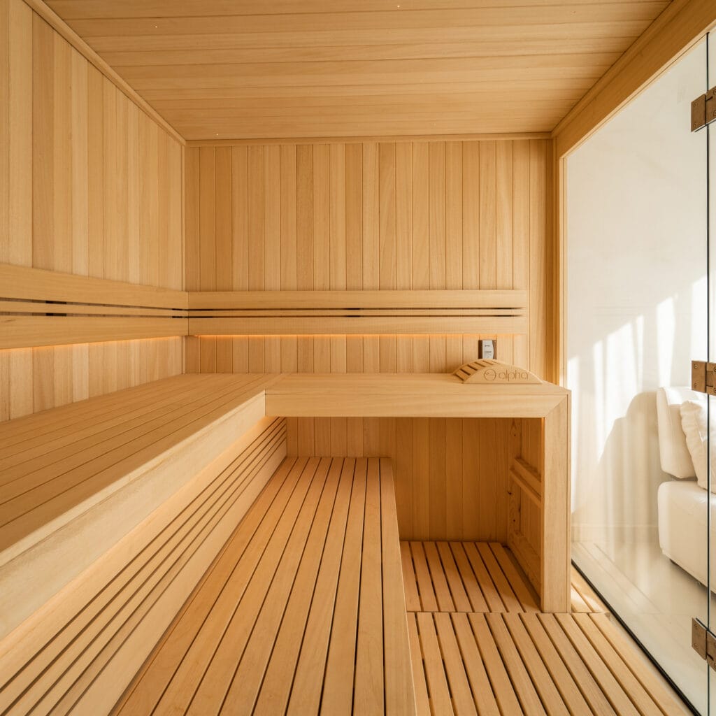 Sauna traditionnel en intérieur